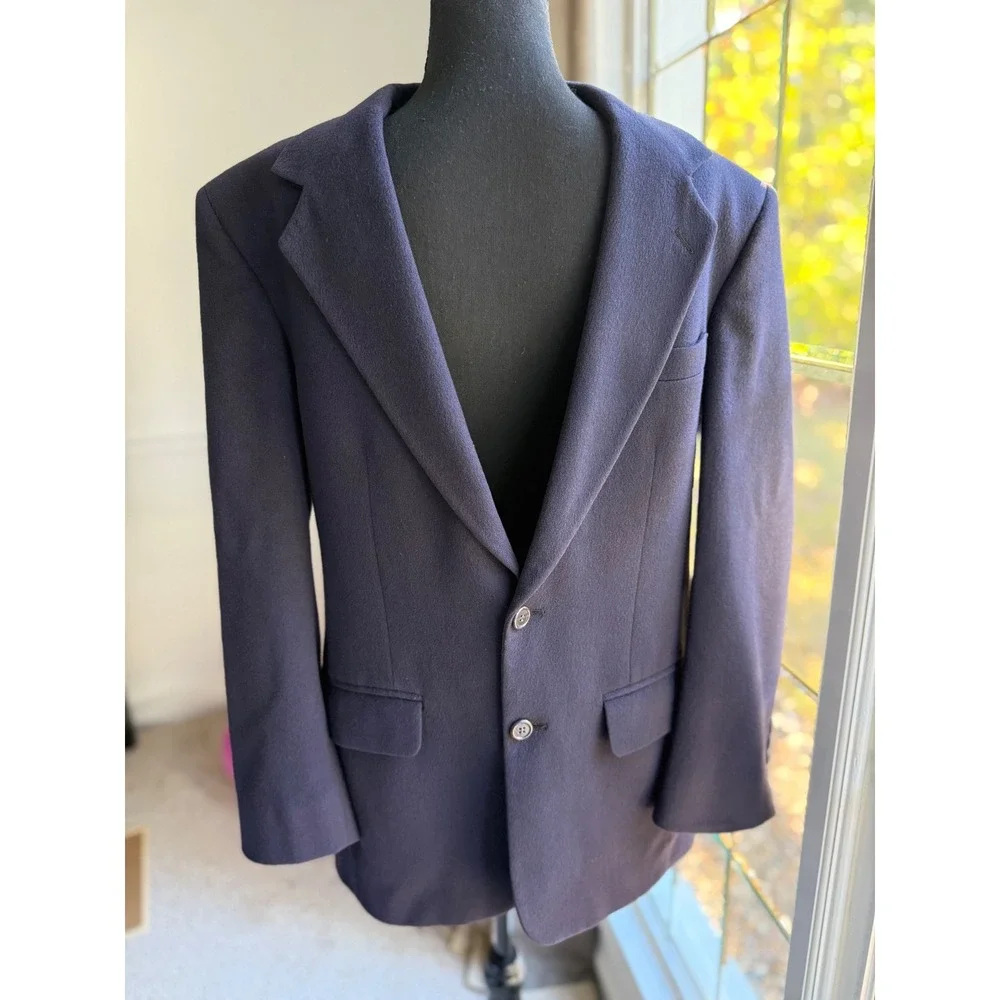 Luxurious Vintage Lord & Taylor Fifth Avenue Cashmere Blazer Rare‎ Plum men S
